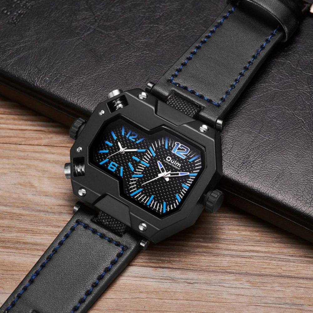 Glazen Quartz Lederen Horloge