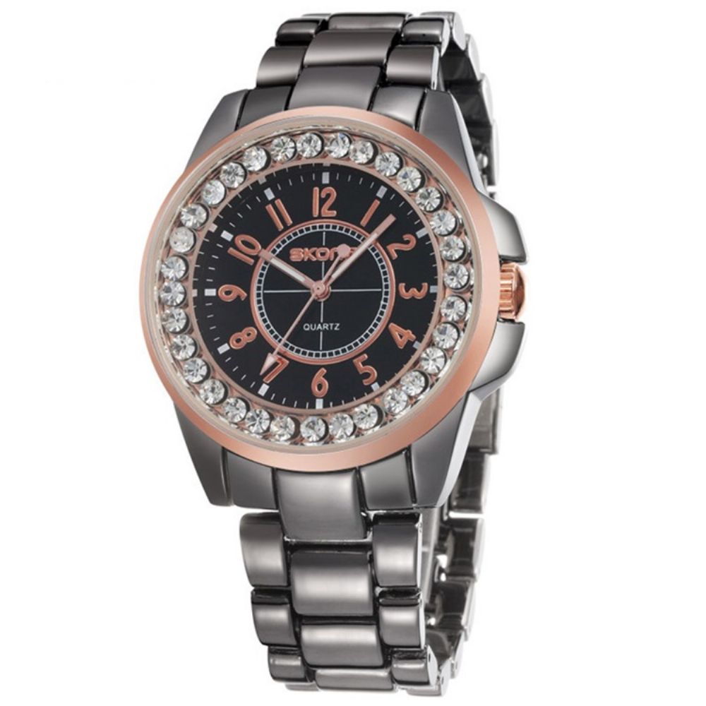 Jyy Nieuwe Stijl Diamante Lichtgevende Wijzers Herenhorloge