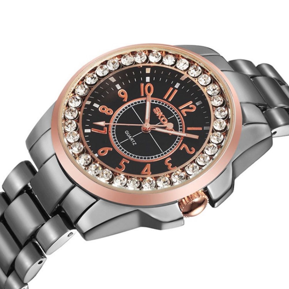 Jyy Nieuwe Stijl Diamante Lichtgevende Wijzers Herenhorloge