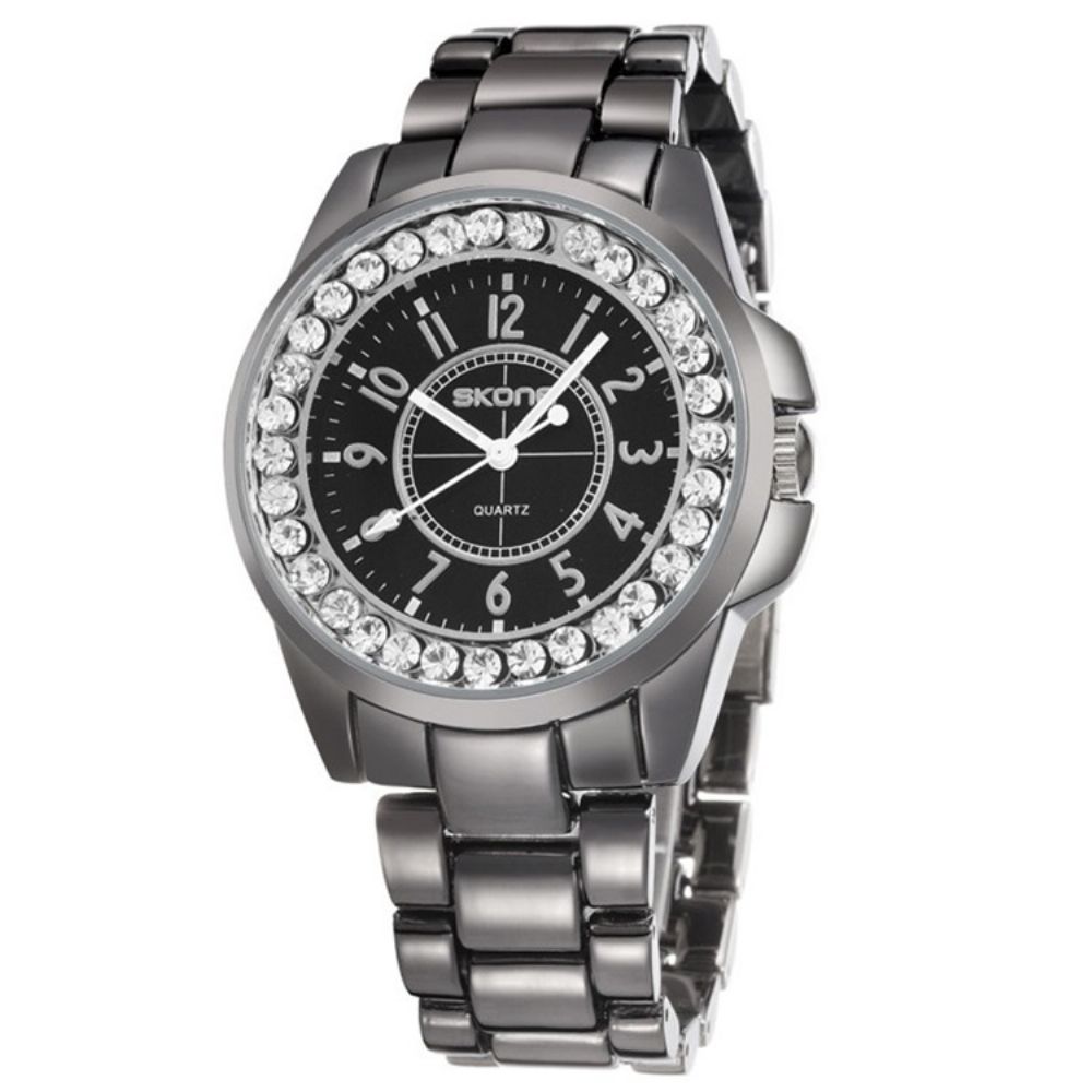 Jyy Nieuwe Stijl Diamante Lichtgevende Wijzers Herenhorloge