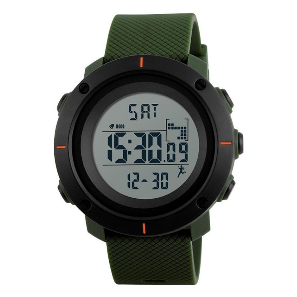 Pu Band Kalender Wekker Mode Sport Waterdicht Horloge