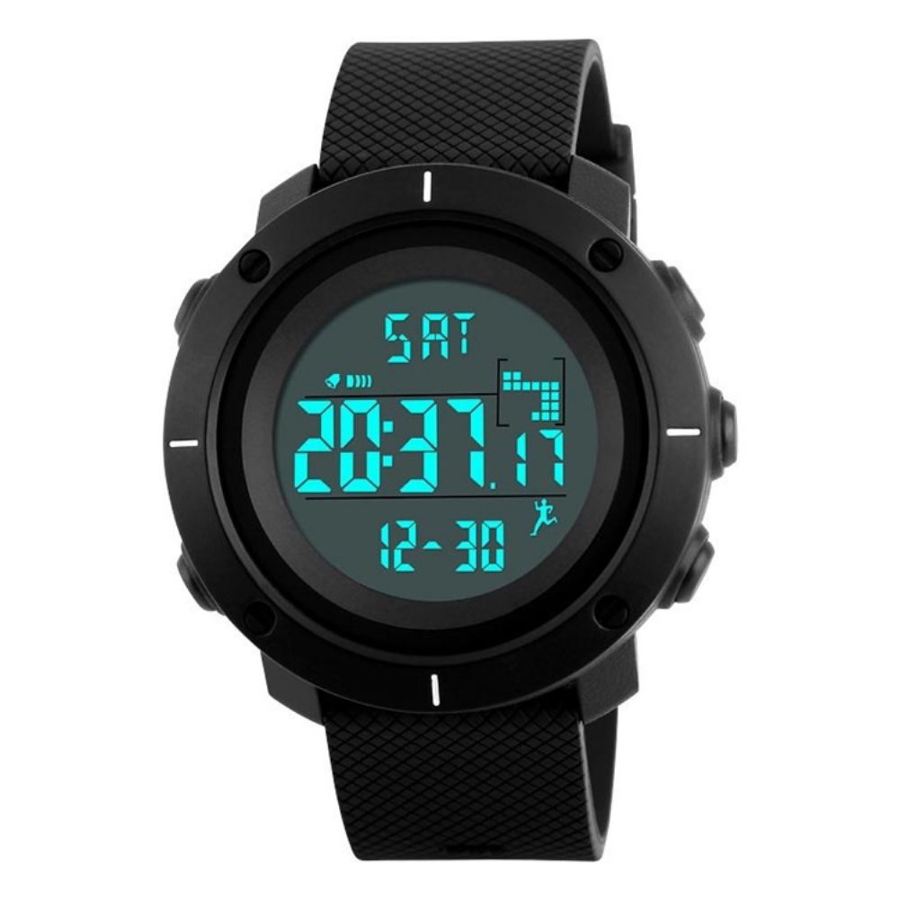 Pu Band Kalender Wekker Mode Sport Waterdicht Horloge