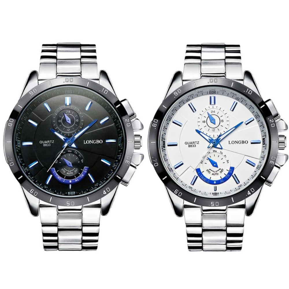 Waterdicht Stalen Band Quartz Horloge Heren