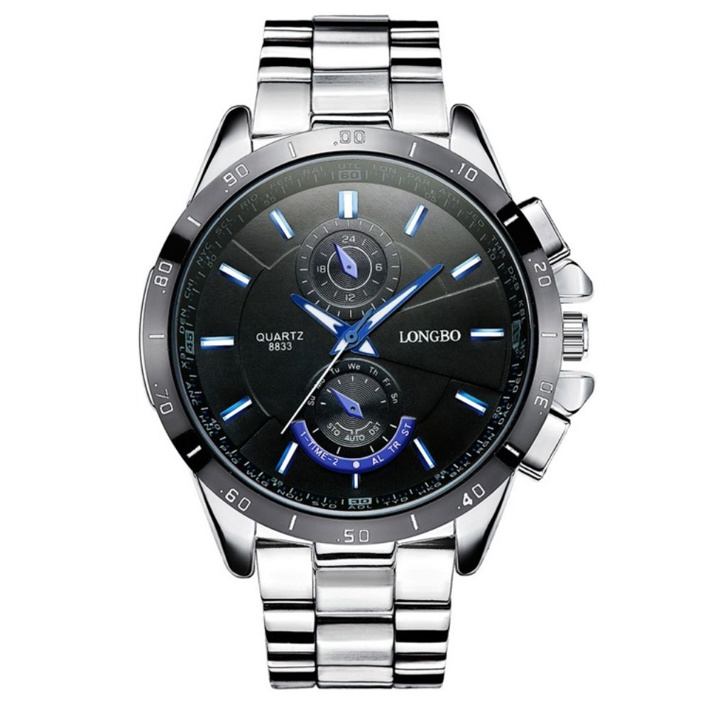 Waterdicht Stalen Band Quartz Horloge Heren