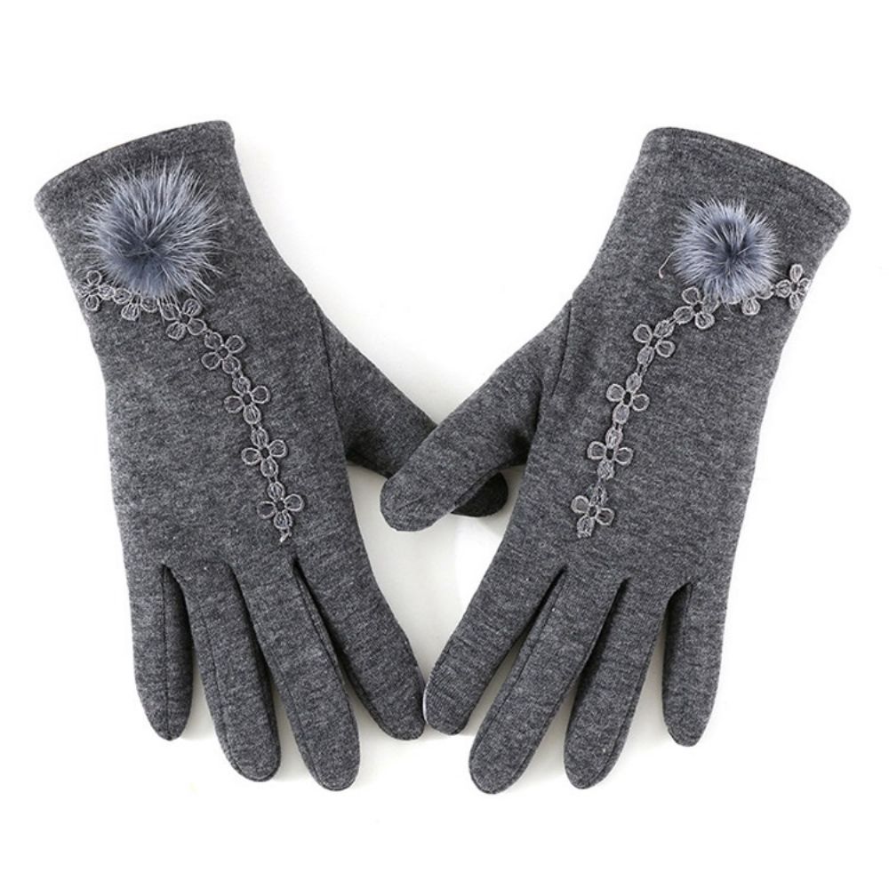 Borduurwerk Bloem Winter Handschoenen