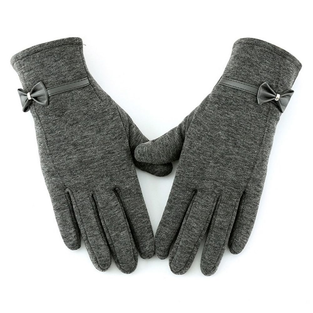 Eenvoudige Winterhandschoenen Met Strik