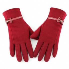 Eenvoudige Winterhandschoenen Met Strik