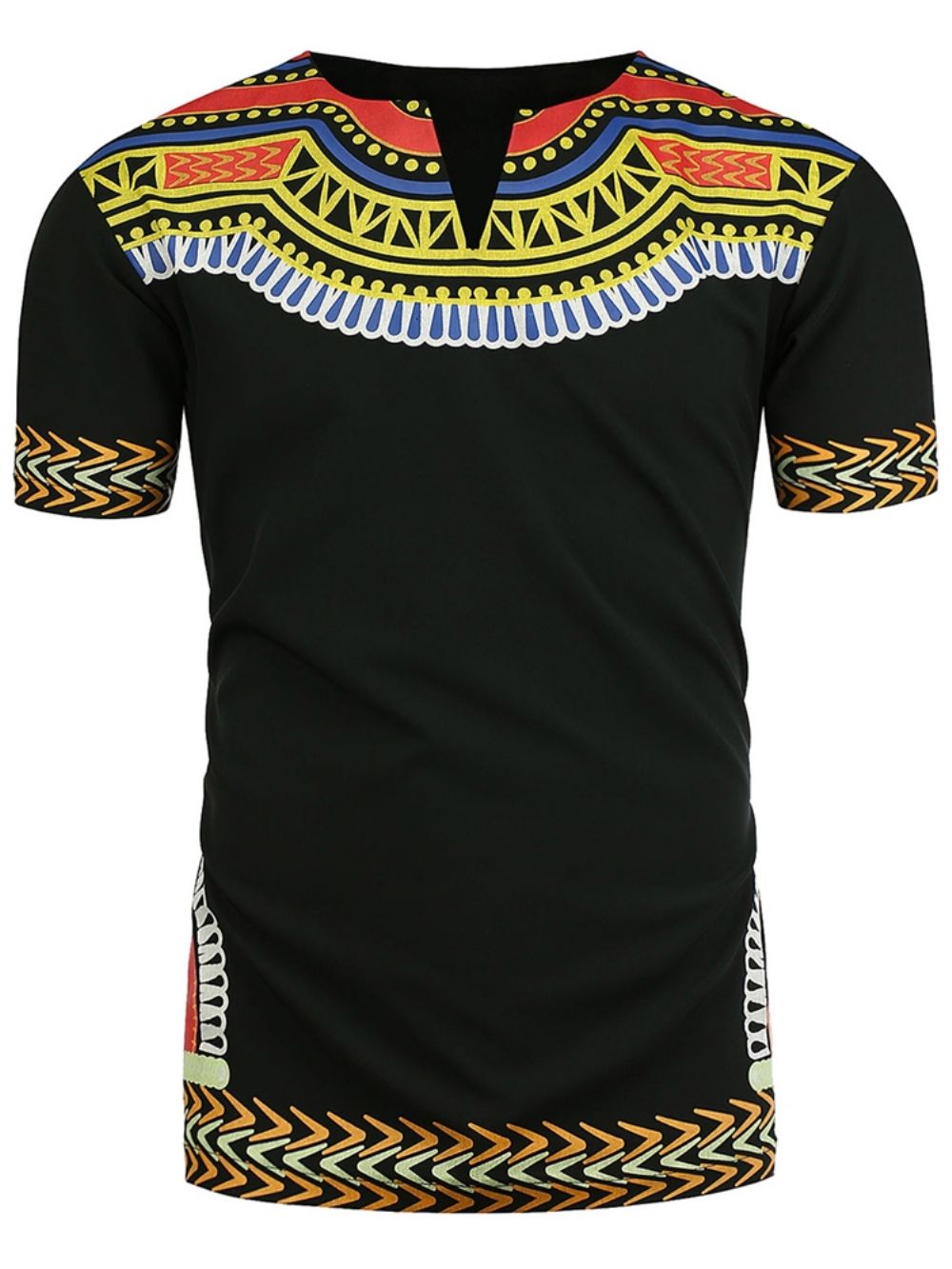 African Fashion Dashiki Print V-Hals Los Heren T-Shirt