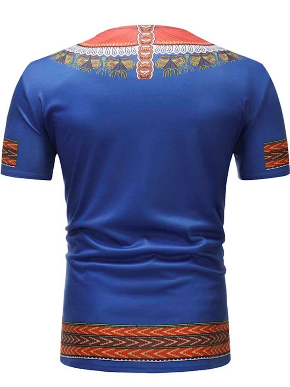 African Fashion Dashiki Printed Slim T-Shirt Met Korte Mouwen Heren