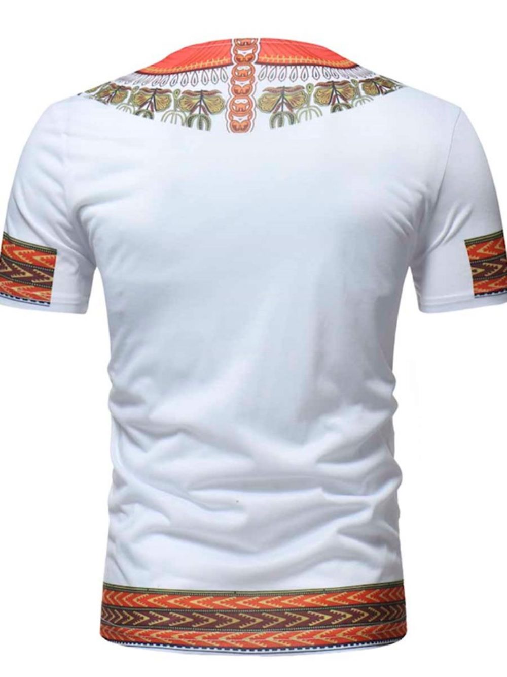 African Fashion Dashiki Printed Slim T-Shirt Met Korte Mouwen Heren