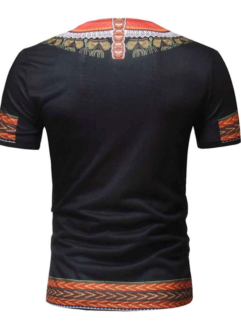 African Fashion Dashiki Printed Slim T-Shirt Met Korte Mouwen Heren