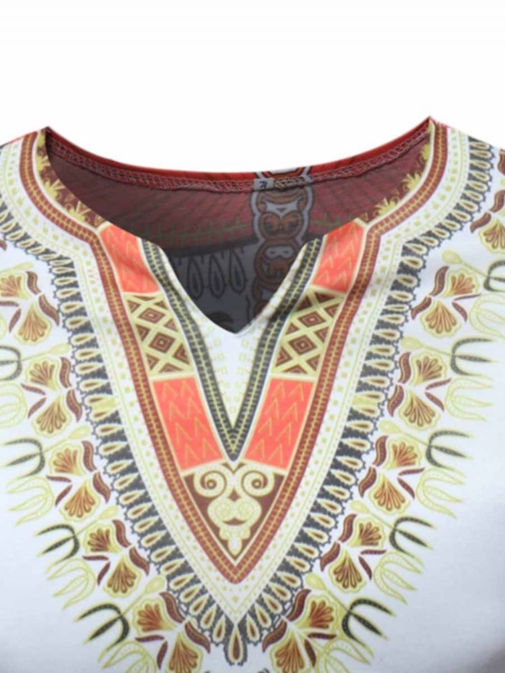 African Fashion Dashiki Printed Slim T-Shirt Met Korte Mouwen Heren