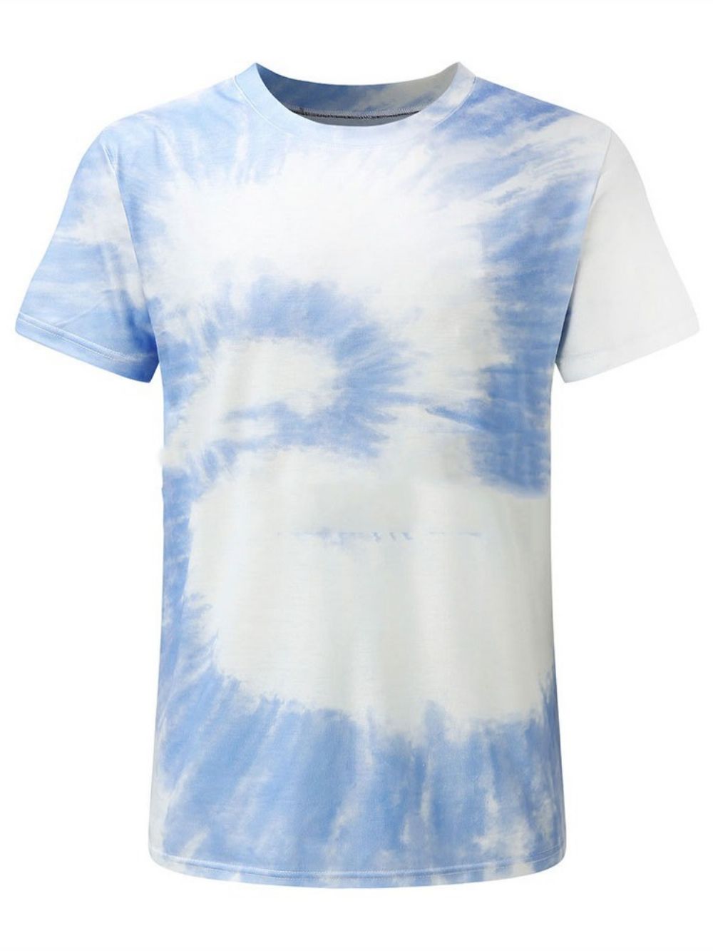 Casual Heren-T-Shirt Met Ronde Hals En Korte Mouwen Micro-Elastisch Print