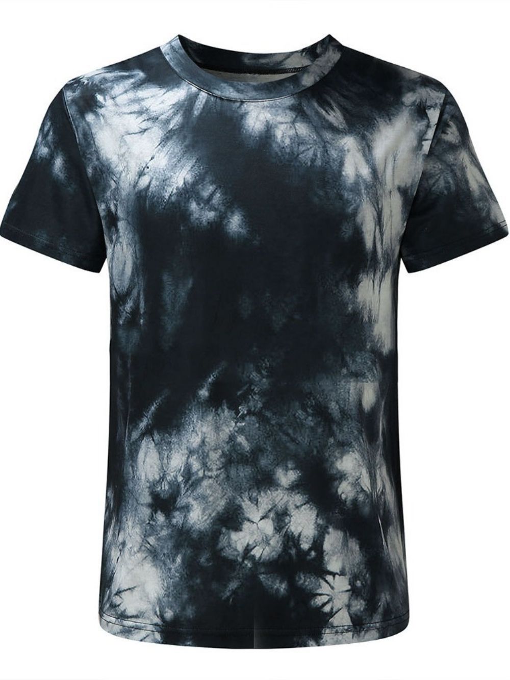 Casual Heren-T-Shirt Met Ronde Hals En Korte Mouwen Micro-Elastisch Print