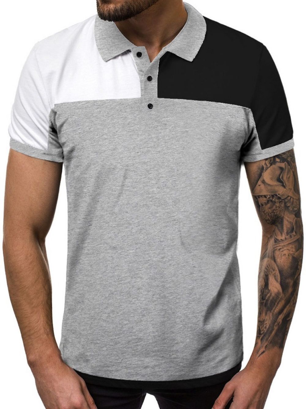 Casual Herenpoloshirt Met Kleurblokken