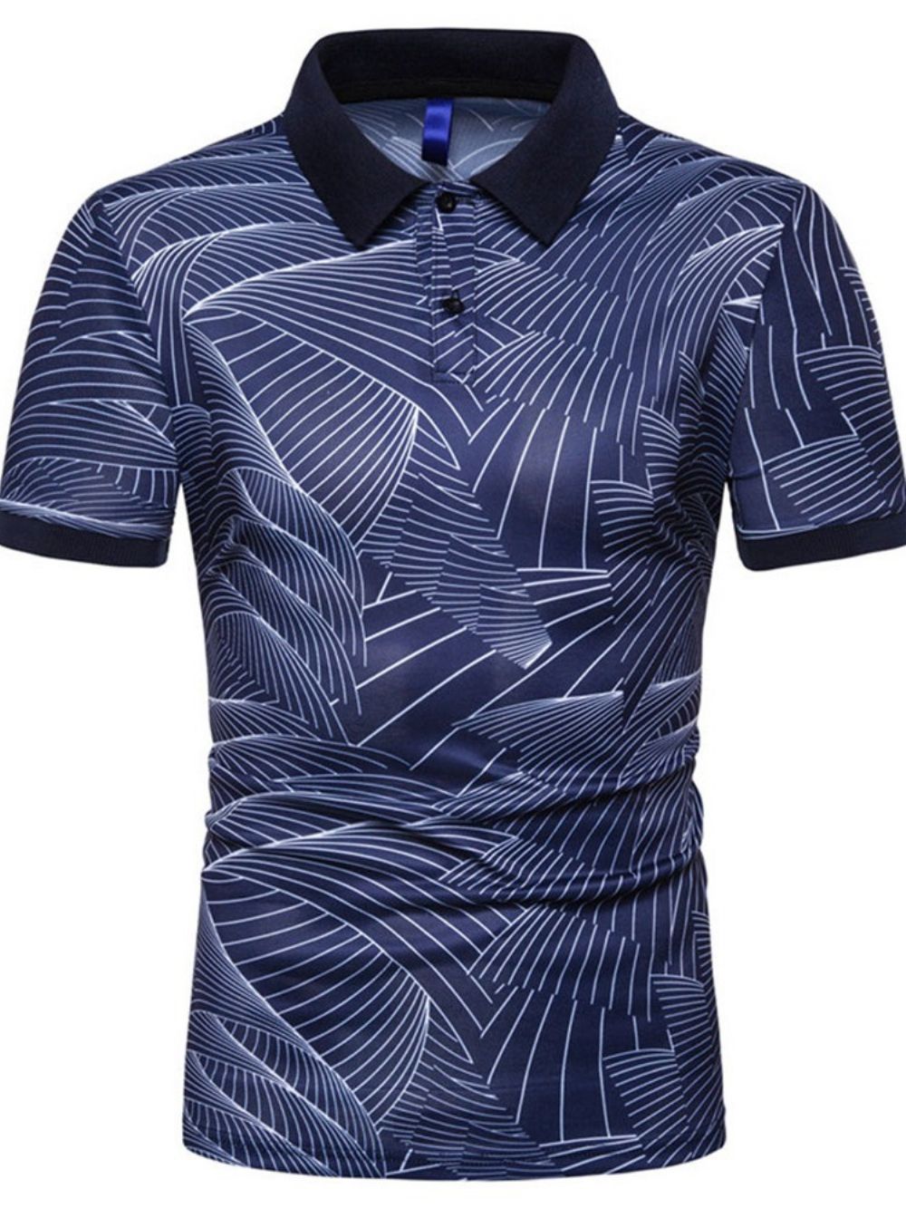 Casual Poloshirt Met Print Heren