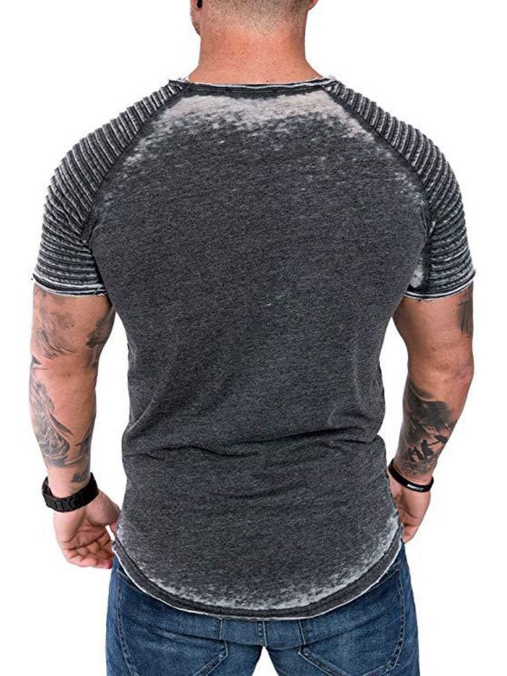 Casual Slim T-Shirt Met Korte Mouwen Heren