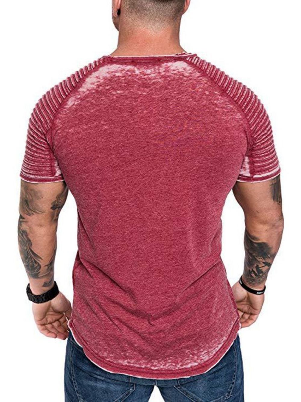 Casual Slim T-Shirt Met Korte Mouwen Heren