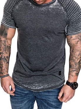 Casual Slim T-Shirt Met Korte Mouwen Heren