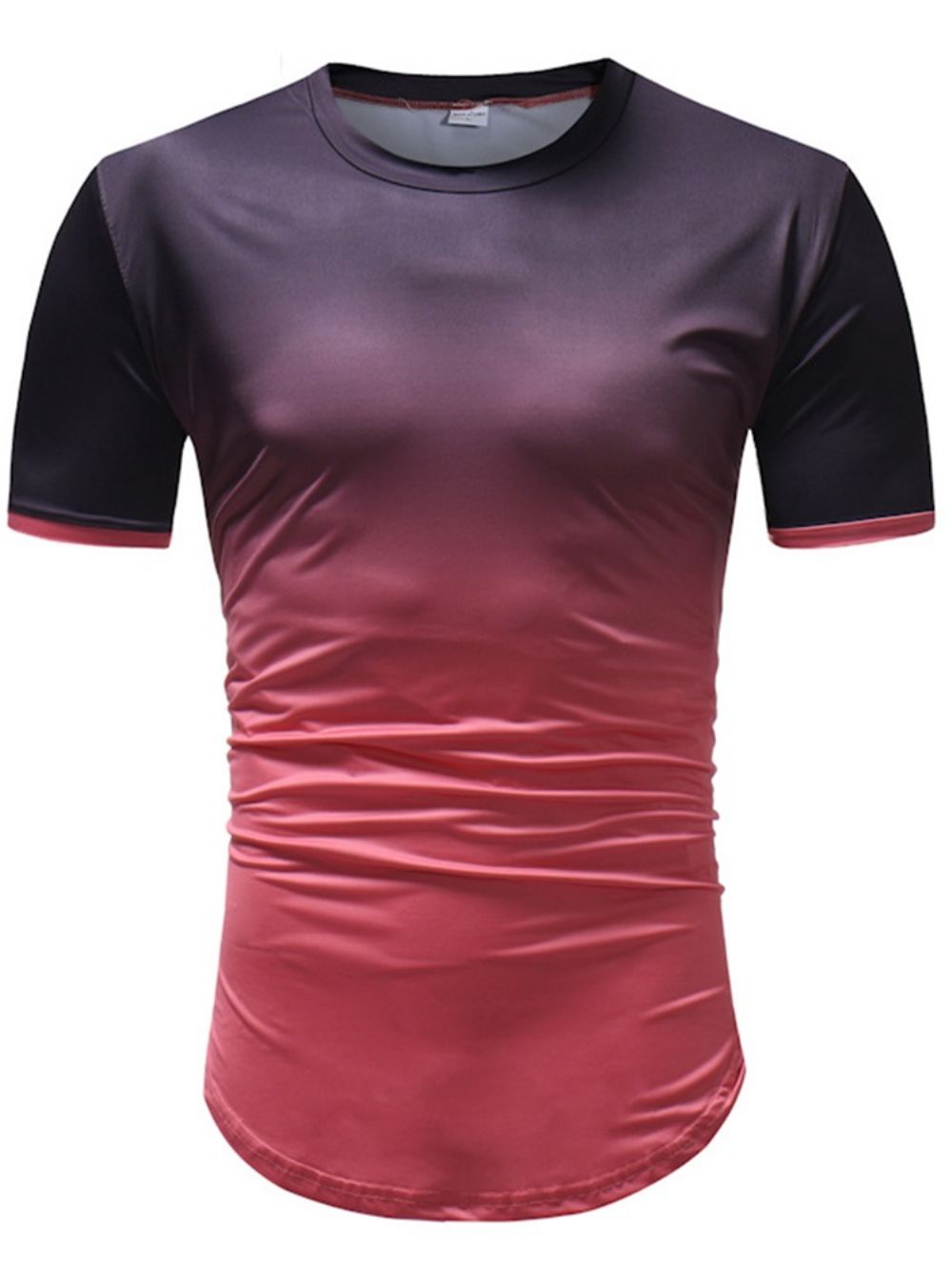 Casual T-Shirts Met Korte Mouwen Heren Met Kleurverloop