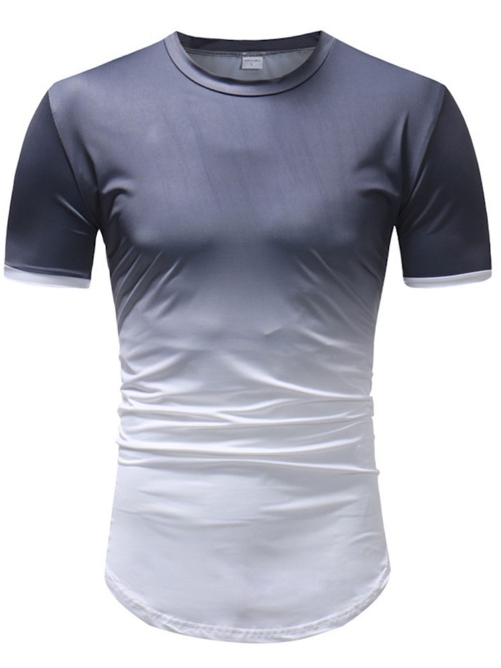 Casual T-Shirts Met Korte Mouwen Heren Met Kleurverloop