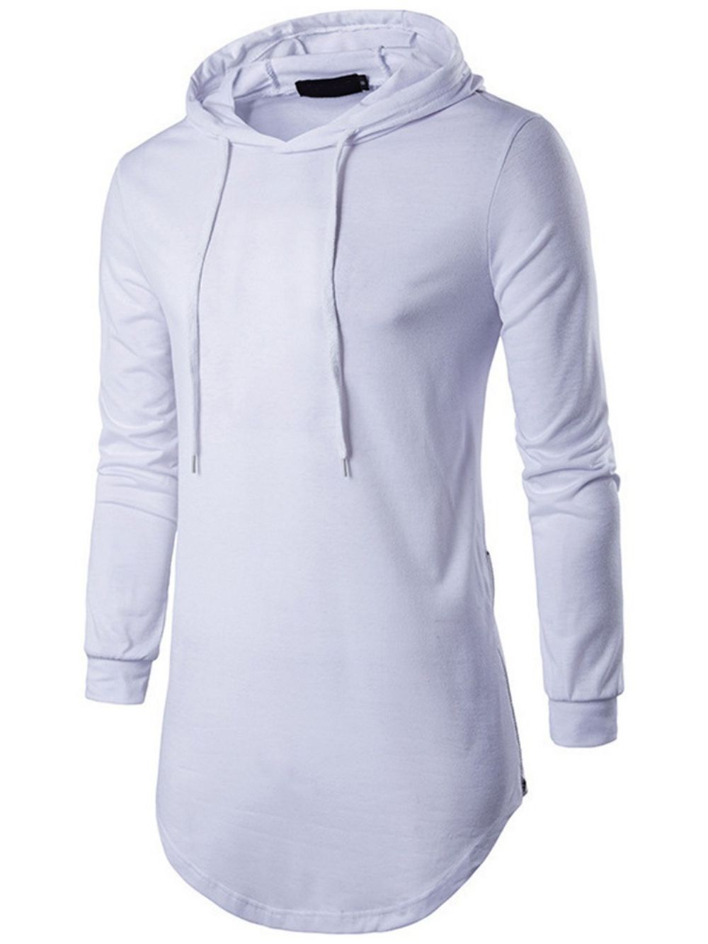 Effen Casual Pullover Slim T-Shirt Met Capuchon