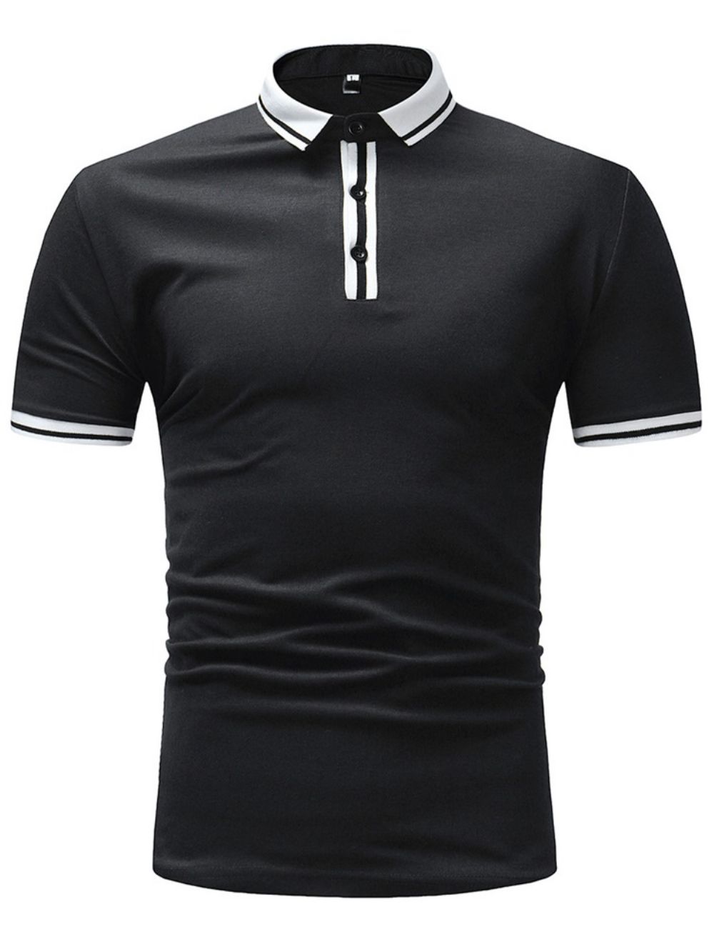 Gestreept Effen Slim Fit Poloshirt Heren