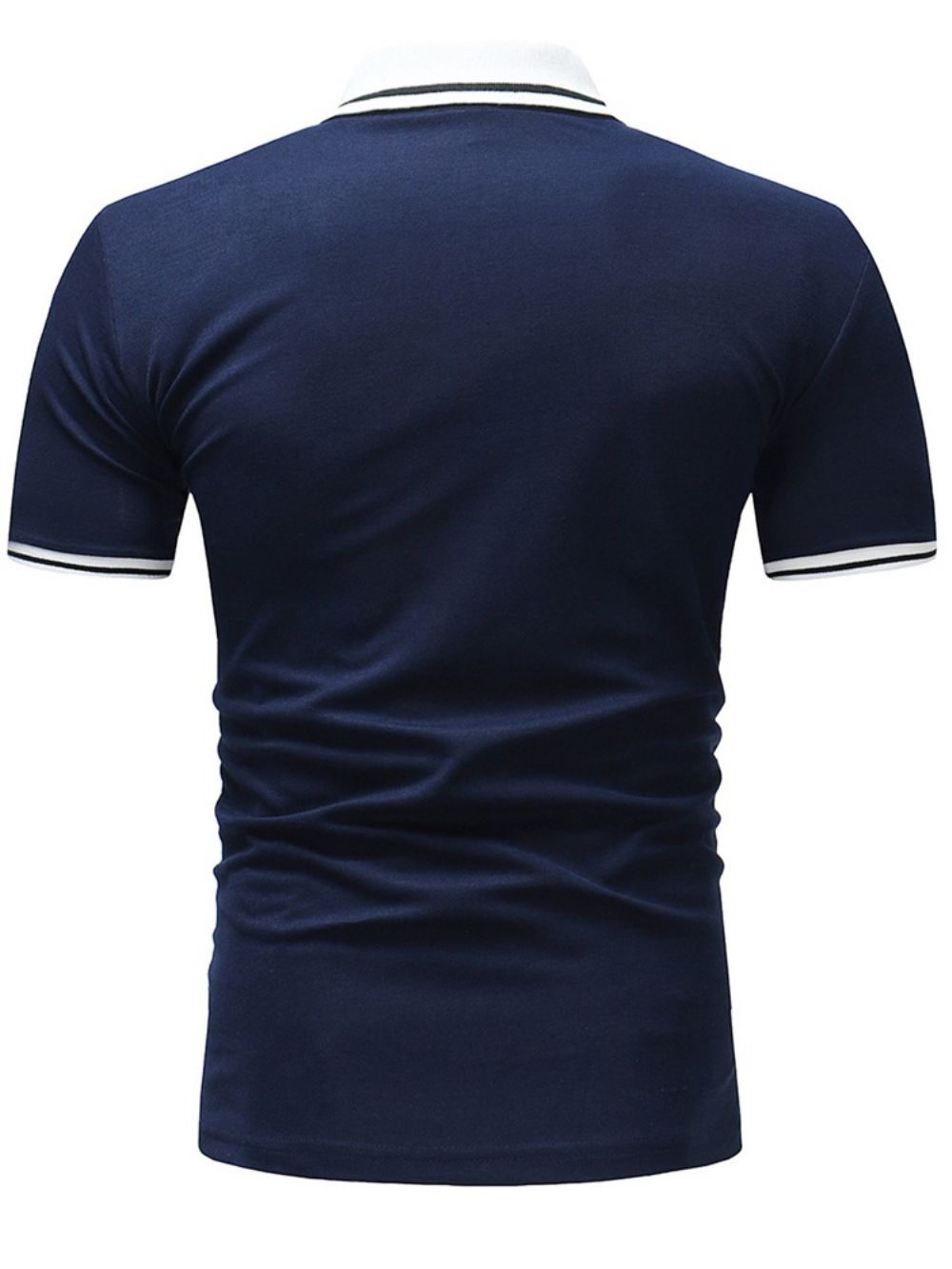 Gestreept Effen Slim Fit Poloshirt Heren