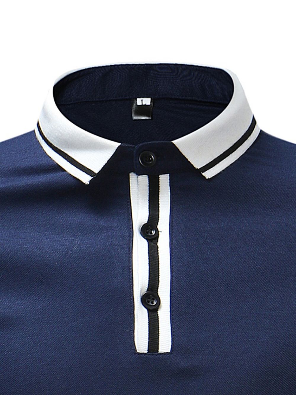 Gestreept Effen Slim Fit Poloshirt Heren