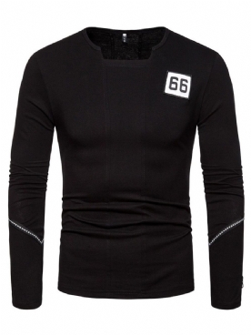 Number Fashion Slim T-Shirt Heren