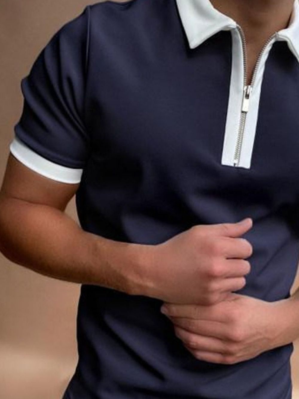 Poloshirt Heren Met Europese Rits