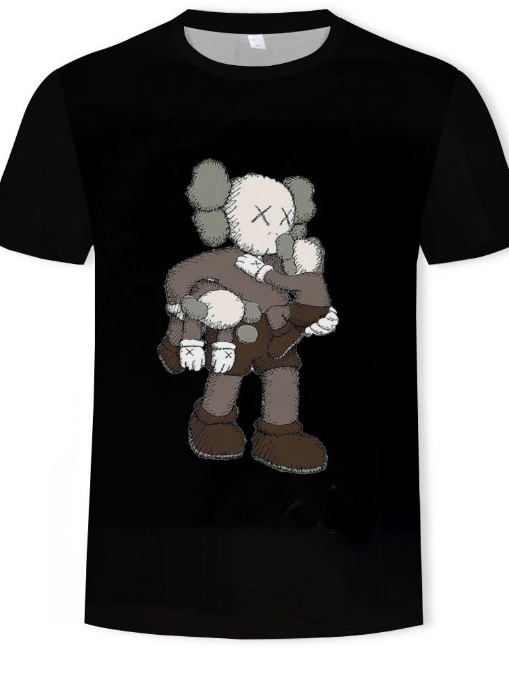 Print Cartoon T-Shirt Met Ronde Hals En Korte Mouwen