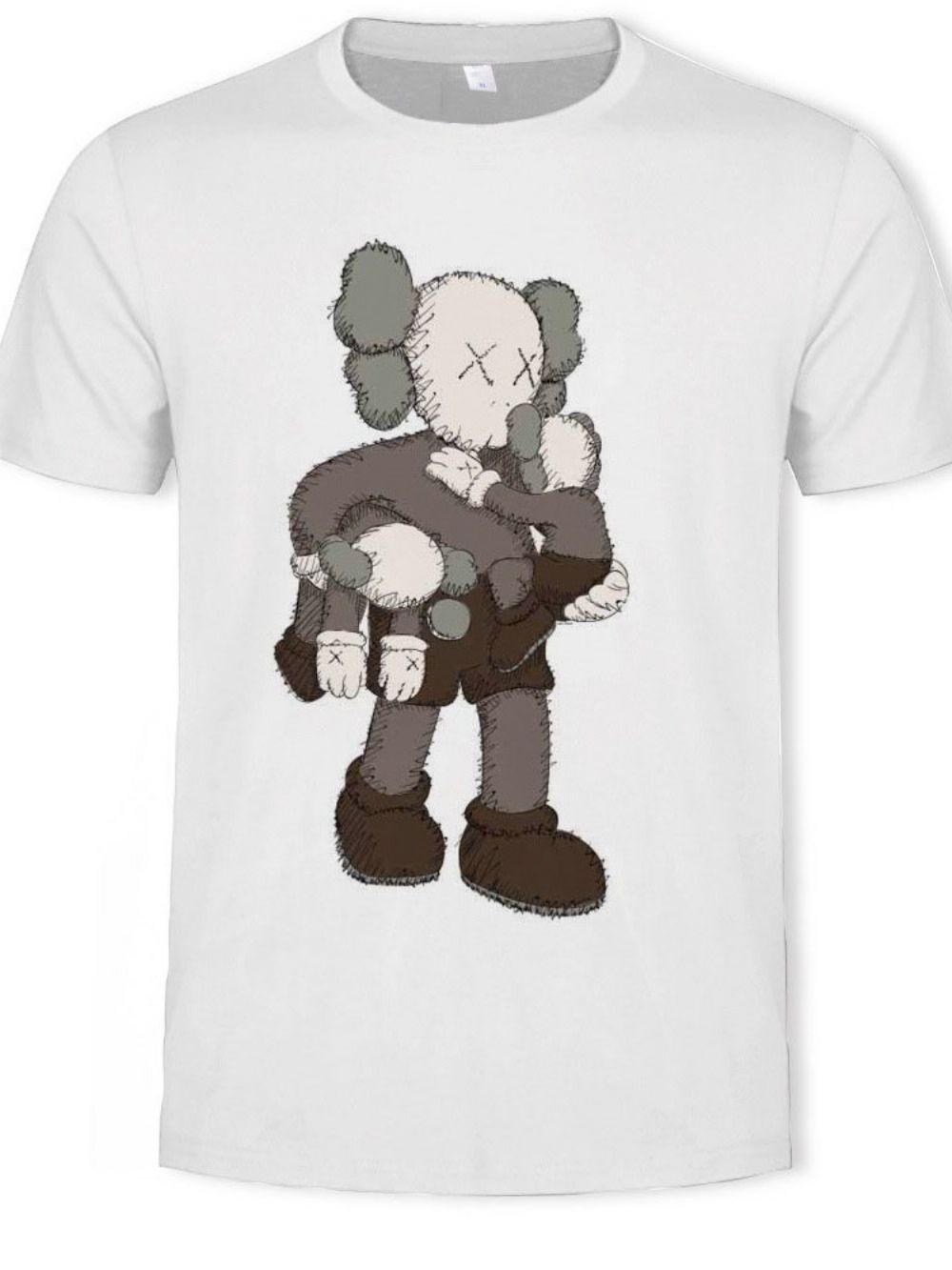 Print Cartoon T-Shirt Met Ronde Hals En Korte Mouwen