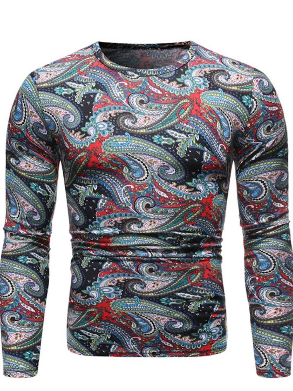 Print Fashion Color Block T-Shirt Met Lange Mouwen En Pullover