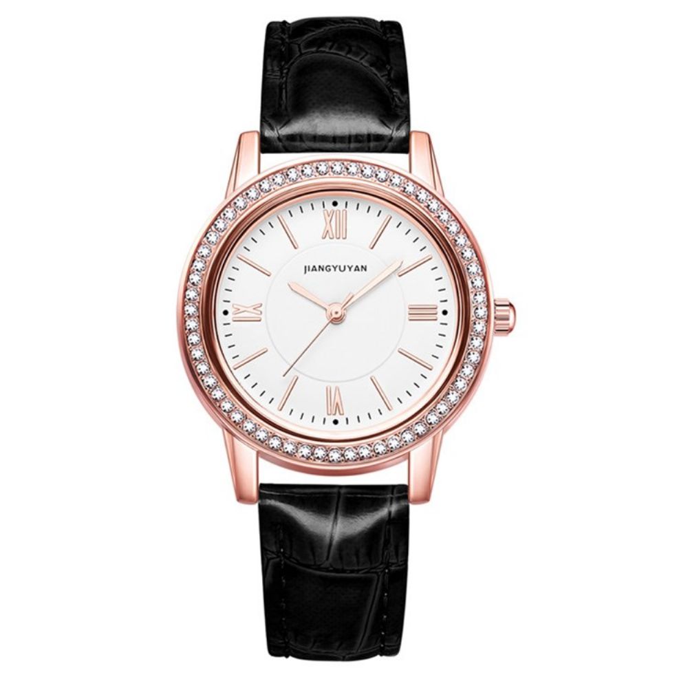 Lederen Strass Horloge