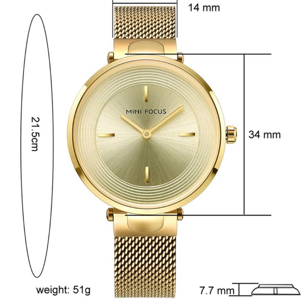 Quartz Waterdicht Stalen Riemhorloge Dames