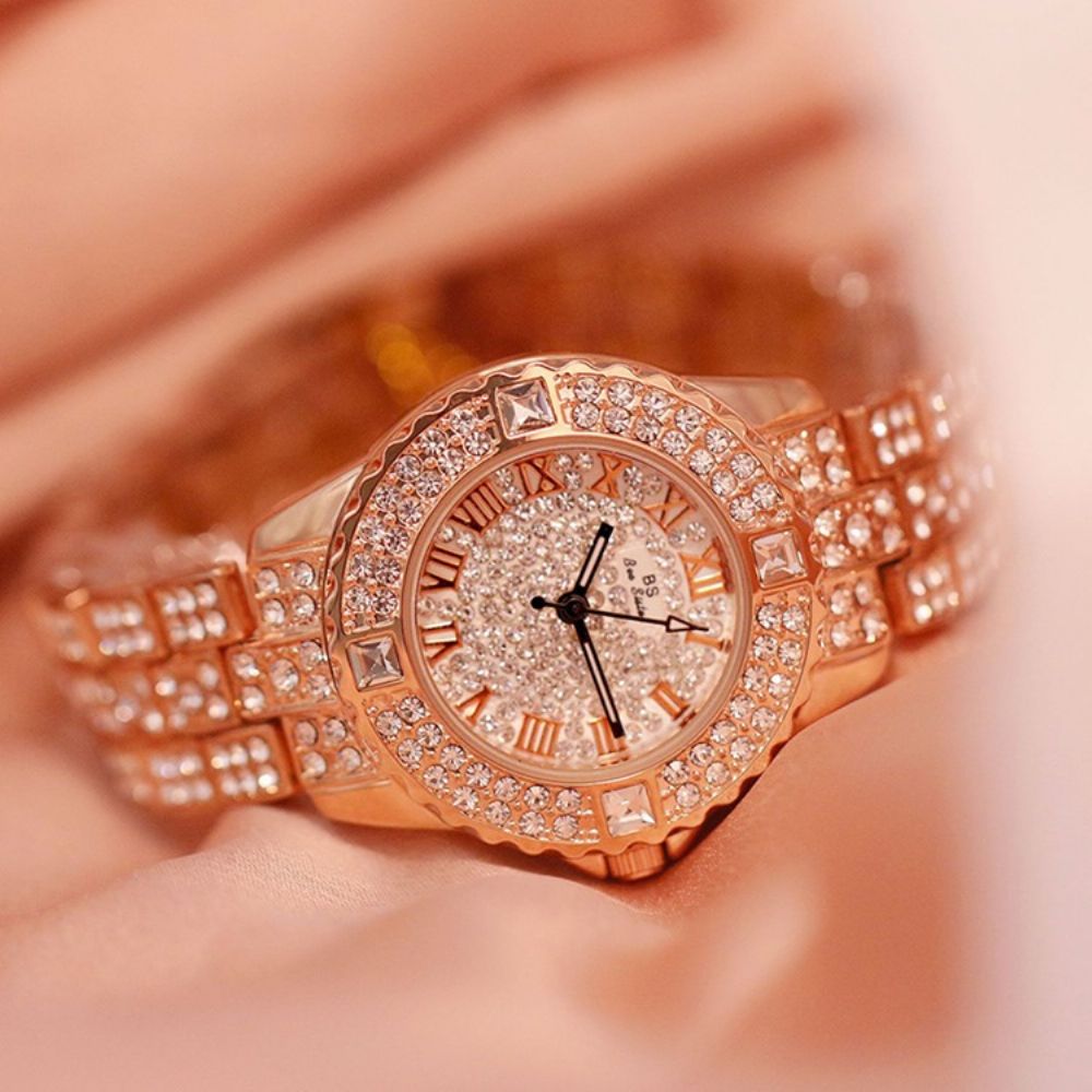 Rond Strass Horloge Dames