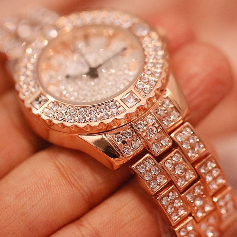 Rond Strass Horloge Dames