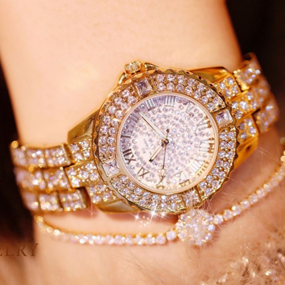 Rond Strass Horloge Dames