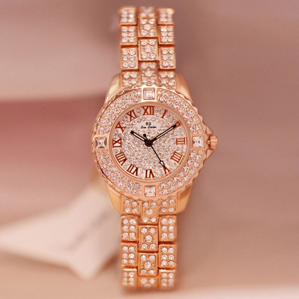 Rond Strass Horloge Dames