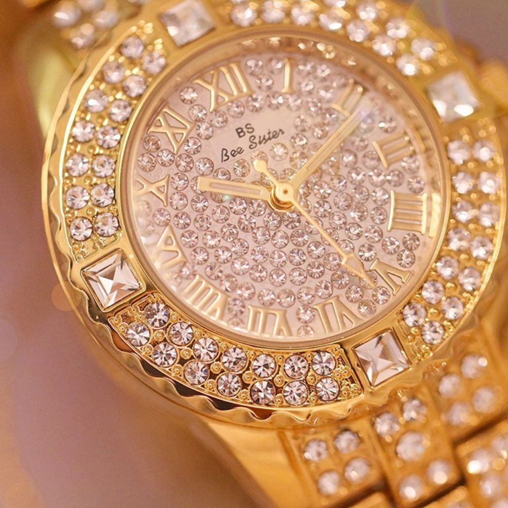 Rond Strass Horloge Dames