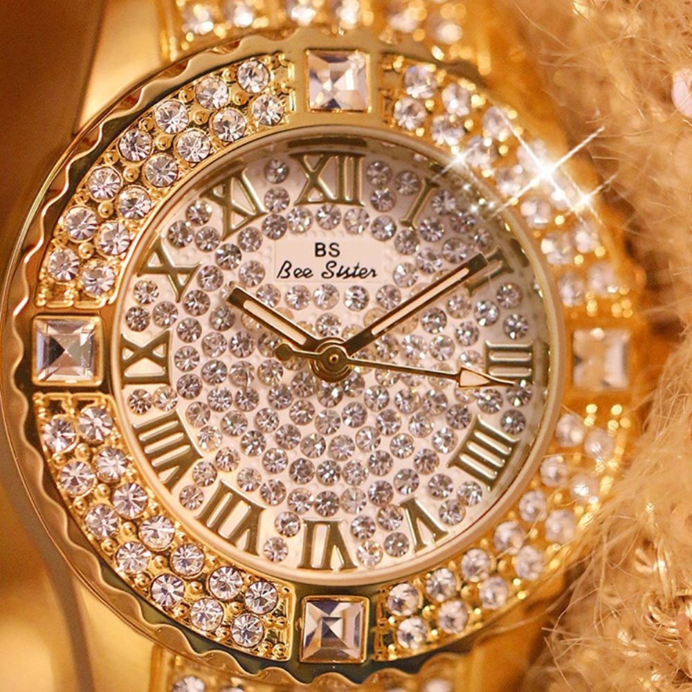 Rond Strass Horloge Dames