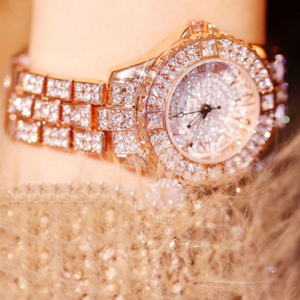 Rond Strass Horloge Dames