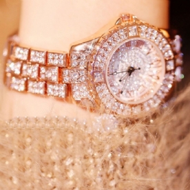 Rond Strass Horloge Dames