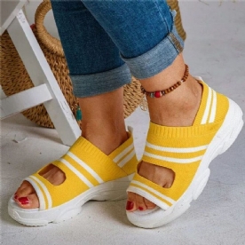 Instappers Met Open Teen Casual Sandalen