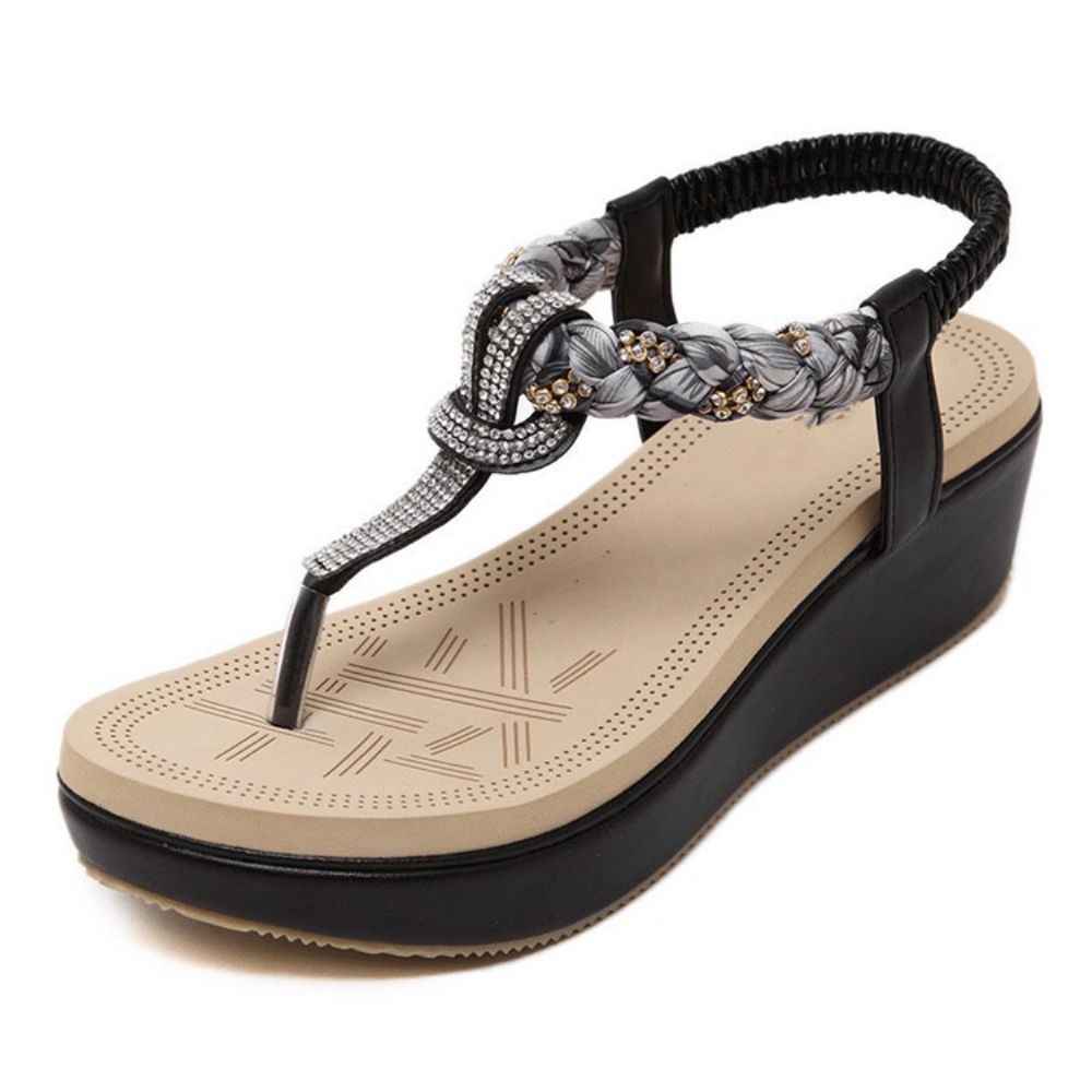 Instapsandalen Met Sleehak En String Met Sleehak