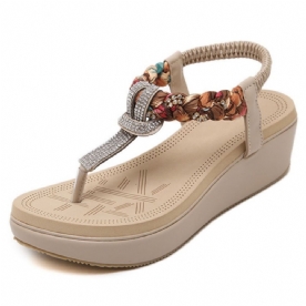 Instapsandalen Met Sleehak En String Met Sleehak