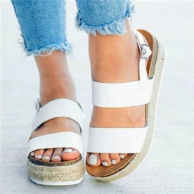 Platformsandalen Met Open Teen En Gesp