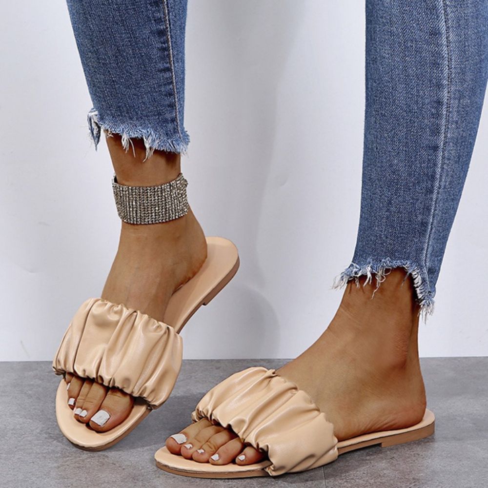 Platte Met Flip-Instappers Western Pantoffels