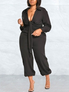 Effen Enkellange Kantoor Dame Potlood Broek Slanke Dames Jumpsuit